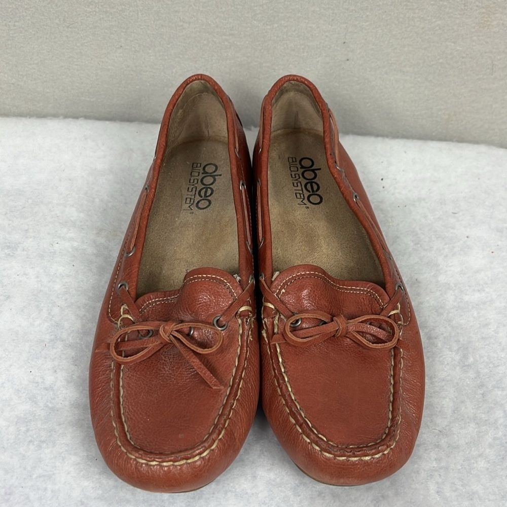 Abeo Bio System Marilee Leather Driving Loafer Shoes Womens‎ Size 7 Light Red - Picture 2 of 10